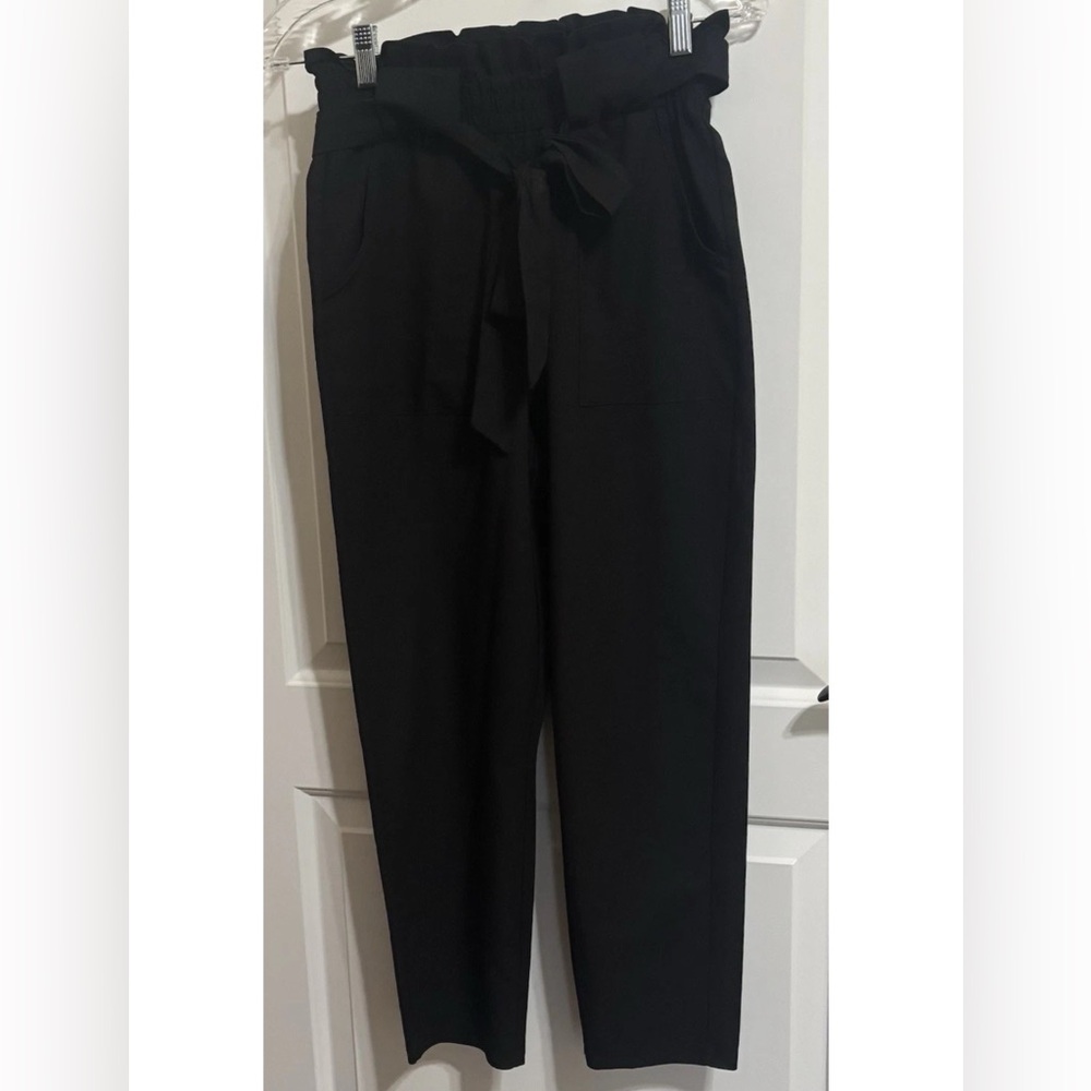 Cute Women's Black Pull On Front Tie Black Freeprance Pants, Slacks Size Medium